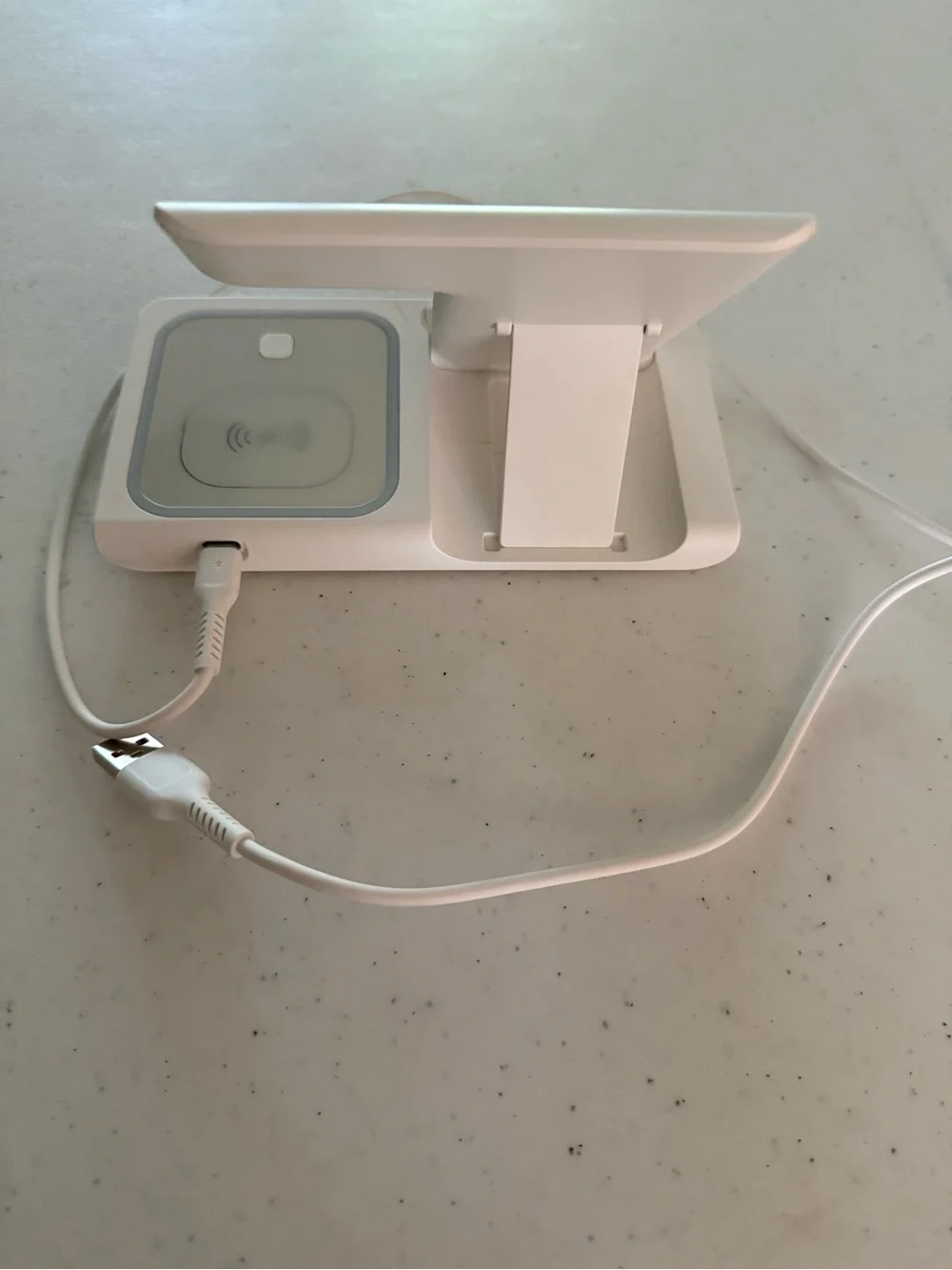 White 3-in-1 Wireless Charging Station - Multi-Device Charger